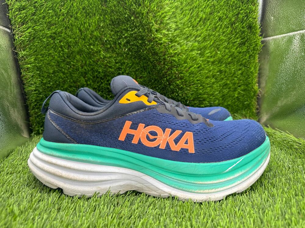 Hoka One One Bondi 8 1127952-OSBB Athletic Sneaker Womens 10.5B Blue Mesh Sports